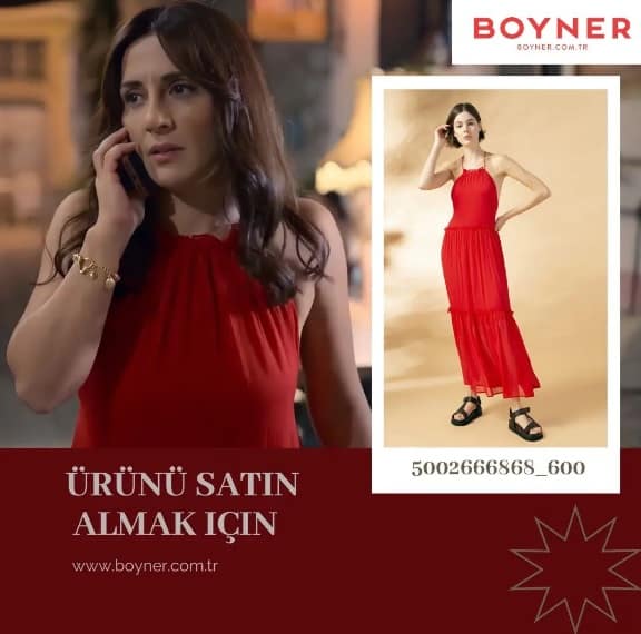 Zeytin Ağacı dizisinde Sevgi'nin kırmızı elbisesi
