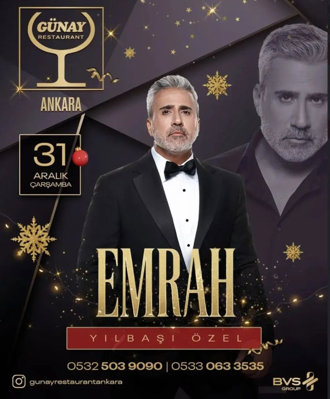 emrah 2026 yılbaşı sahnesi nerede