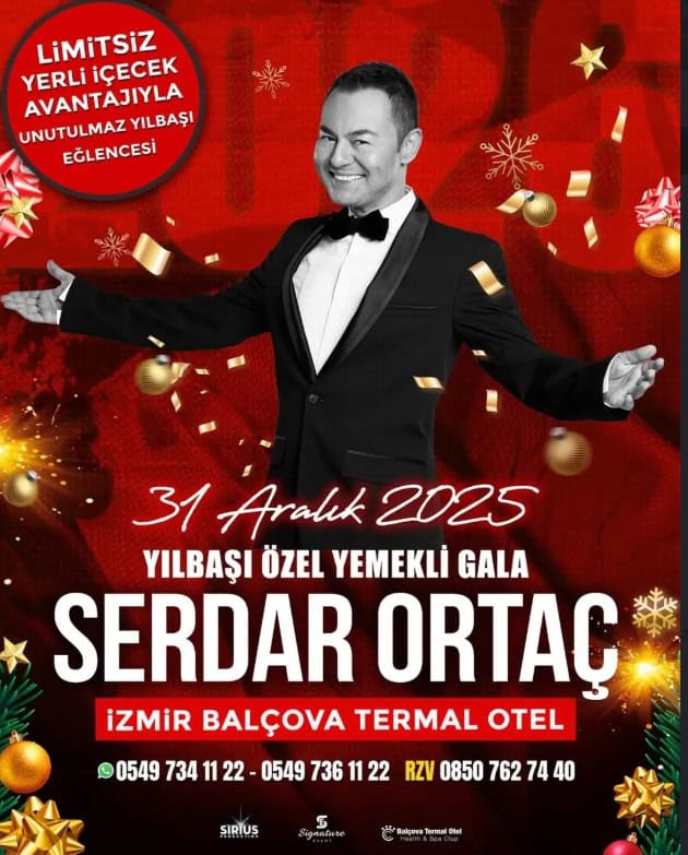 serdar ortaç 2026 yılbaşı sahnesi nerede