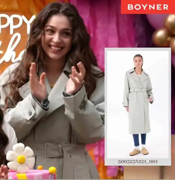 Leyla dizisinde Leyla'nın son bölüm trençkotu Calvin Klein