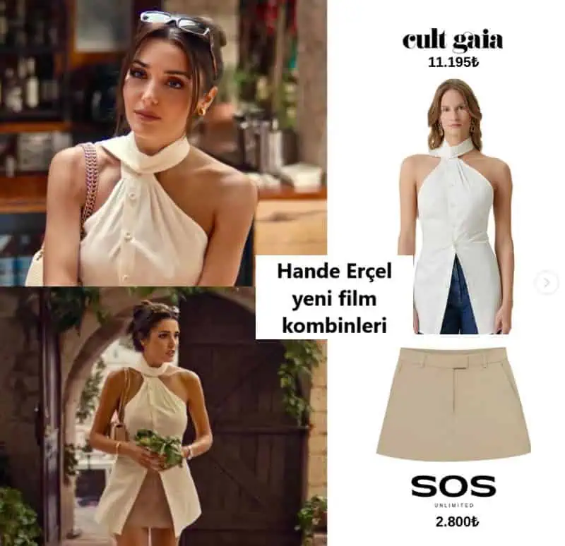 Hande Erçel yeni film Rüzgara Bırak kombinleri kıyafetleri