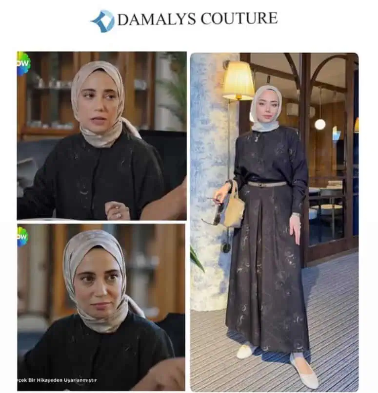 Kızılcık Şerbeti dizisi 110.bölüm Tesettür kıyafetleri Nursema kombinleri