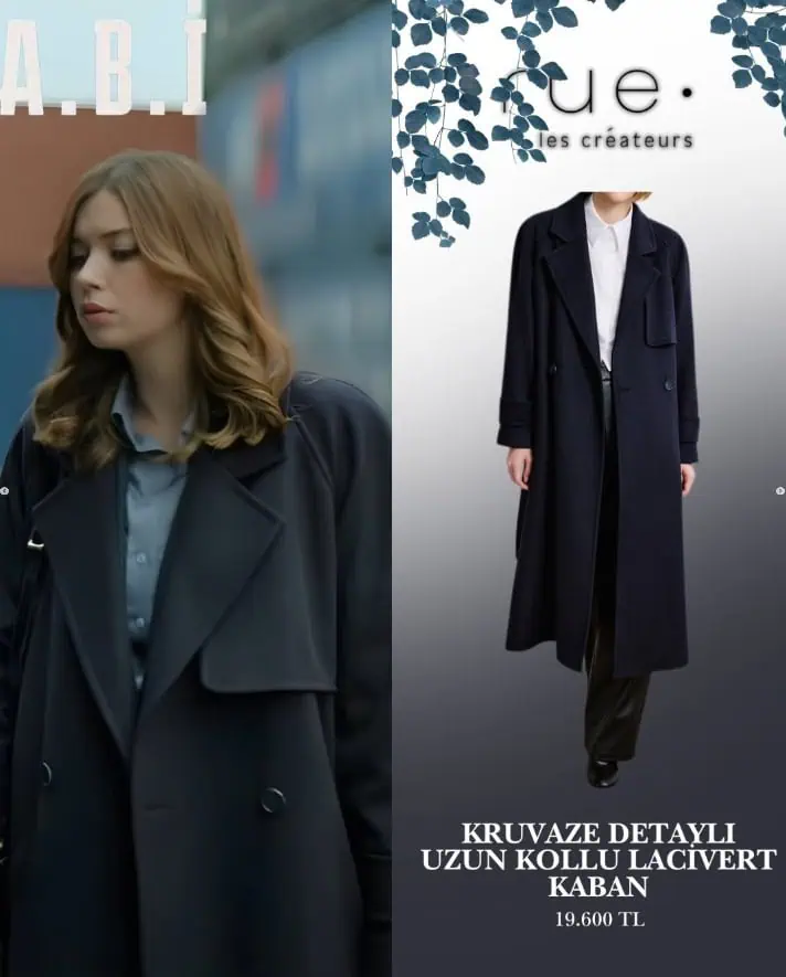 3 Şubat Abi dizisi 4.bölüm kıyafetleri Çağla'nın giydiği kaban