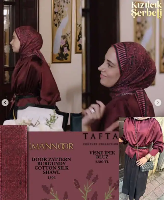 Kızılcık Şerbeti 111. bölüm Nursema kombinleri kıyafetleri