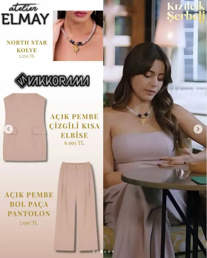 Kızılcık Şerbeti Doğa 109.bölüm kıyafetleri kombinleri