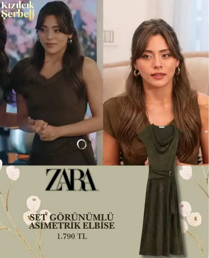 Kızılcık Şerbeti dizisi yeni bölüm Doğa'nın elbisesi ne marka