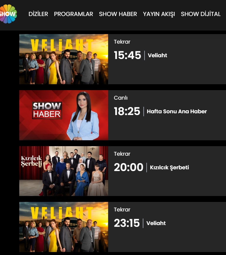 Veliaht dizisi tekrarları haftasonu gün ve saatleri