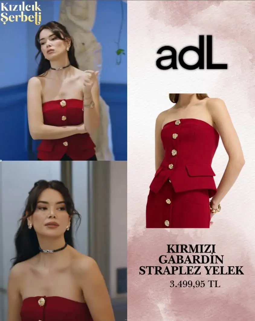 12 Aralık Kızılcık Şerbeti Başak kırmızı elbise