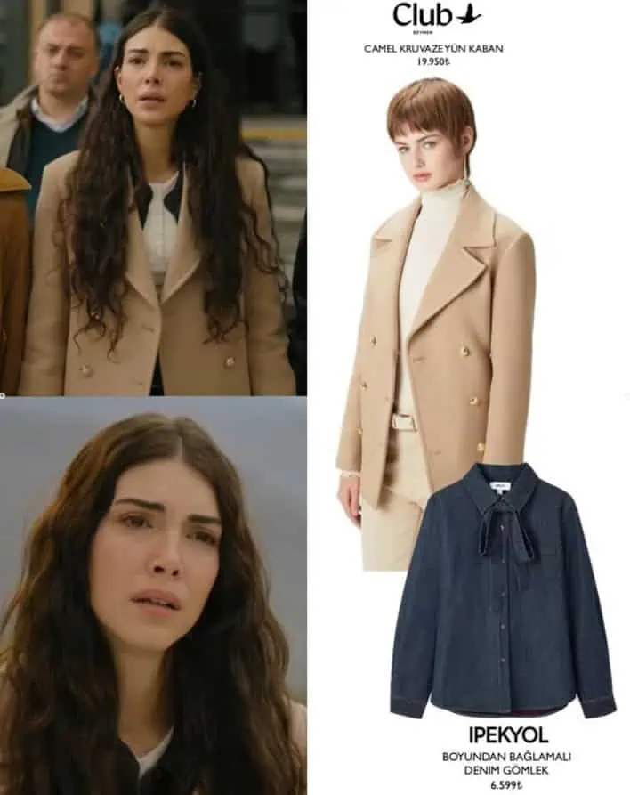 26 Aralık Taşacak Be Deniz dizisi 12. bölüm Esme kıyafetleri sponsor markalar