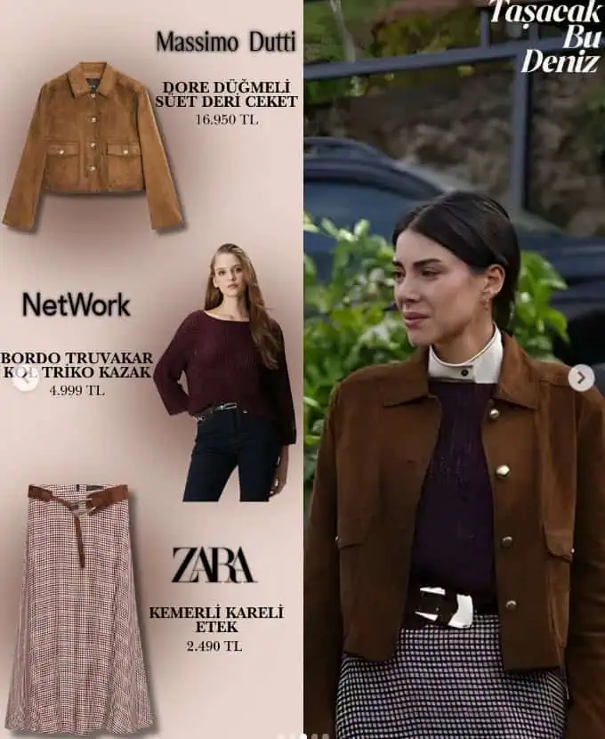 28 Kasım Taşacak Bu Deniz 8. bölüm Esme'nin giydiği ceket mont