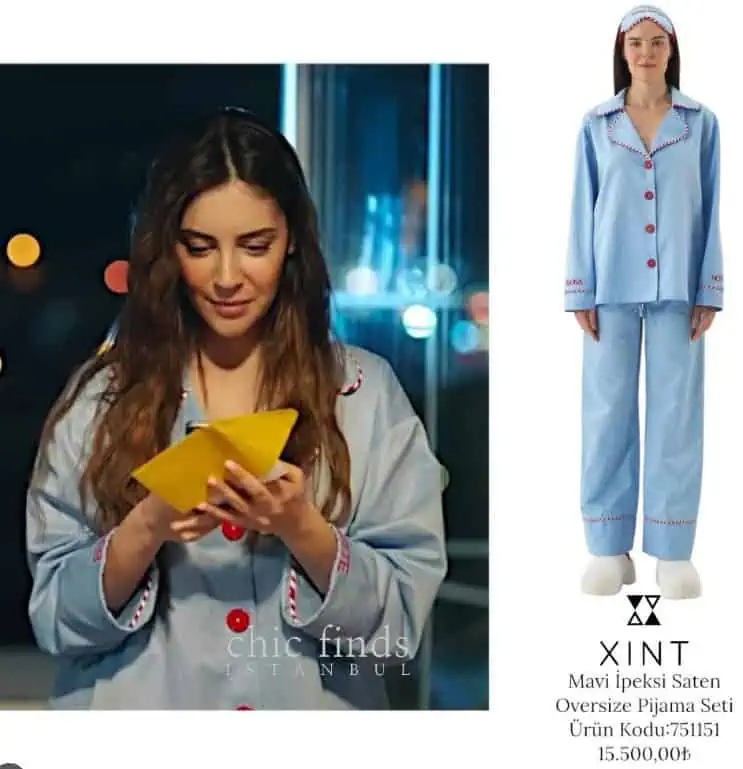 5 Aralık Kızılcık Şerbeti 116.bölümde Çimen kıyafetleri pijama takımı