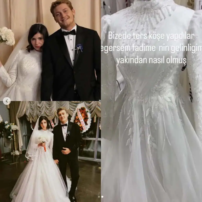 Fadime Koçarinin giydiği gelinlik markası