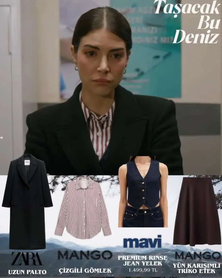 Taşacak Bu Deniz 15.bölümde Esme'nin giydiği elbise kombinleri