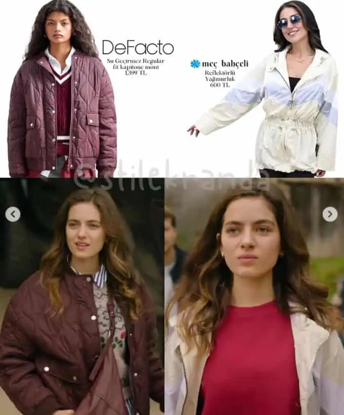 Taşacak Bu Deniz son bölüm Eleni'nin giydiği mont hırka triko kombinleri