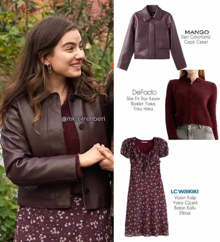 Taşacak Bu deniz son bölümde Eleni'nin giydiği deri ceket kazak markası